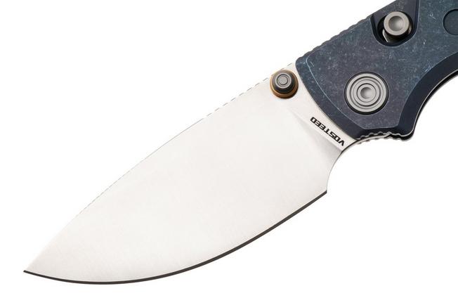 Afbeelding voor Vosteed Porcupine TiSlim A4806 Satin S90V, Blue Titanium, zakmes, Yue Dong design