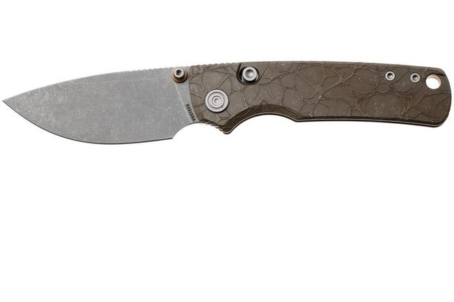 Afbeelding voor Vosteed Porcupine TiSlim A4811 Acid Wash Stonewash S90V, Acid Wash Copper Titanium, zakmes, Yue Dong design