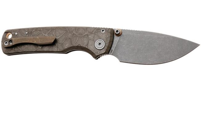 Afbeelding voor Vosteed Porcupine TiSlim A4811 Acid Wash Stonewash S90V, Acid Wash Copper Titanium, zakmes, Yue Dong design