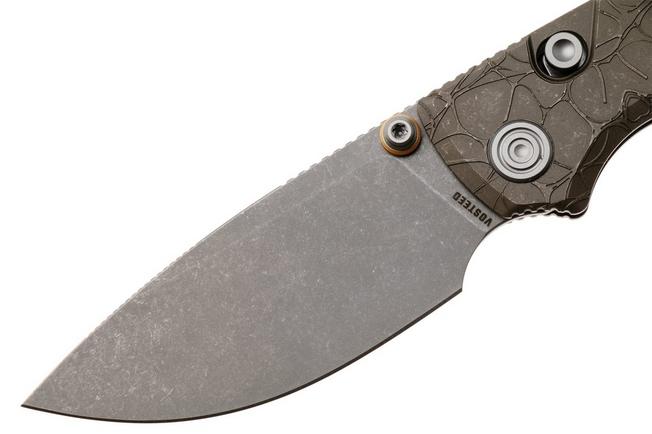 Afbeelding voor Vosteed Porcupine TiSlim A4811 Acid Wash Stonewash S90V, Acid Wash Copper Titanium, zakmes, Yue Dong design