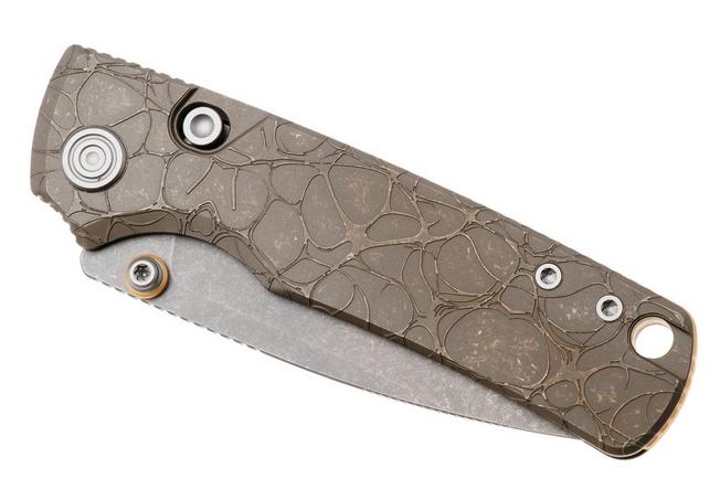 Afbeelding voor Vosteed Porcupine TiSlim A4811 Acid Wash Stonewash S90V, Acid Wash Copper Titanium, zakmes, Yue Dong design