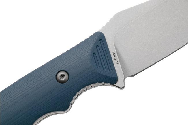 Afbeelding voor Vosteed H-Back D0405 Stonewashed Nitro-V, Blue G10, vaststaand mes
