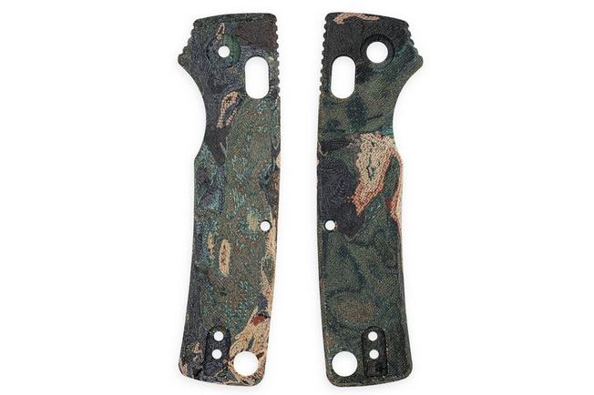 Afbeelding voor Vosteed Porcupine ModSwap W0304 Canvas Rag Burl Green Current Micarta, handgreepschalen