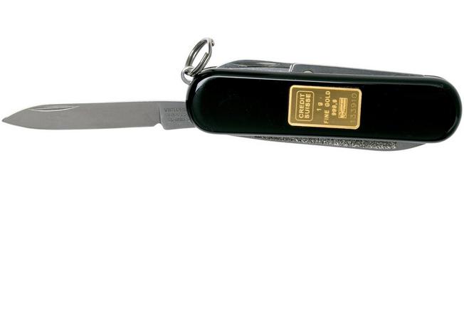 Victorinox Classic Swiss pocket knife with 1 gram gold bar 0.6203