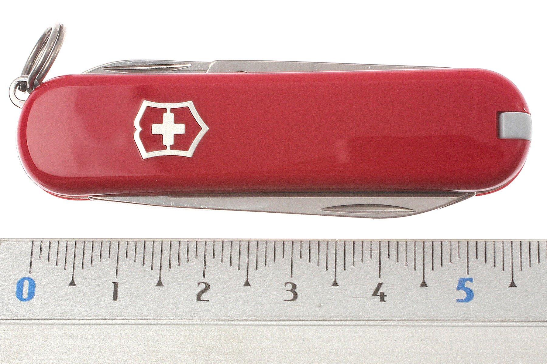 Navaja De Bolsillo Pequeña Con Tijeras Victorinox #0.6203 Color Rojo