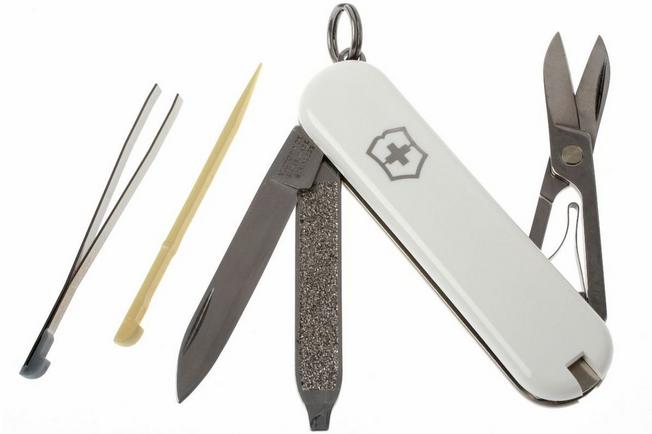 Victorinox Classic SD, Navaja suiza con 7 funciones, incluyendo hoja,  tijeras y lima de uñas : : Deportes y aire libre