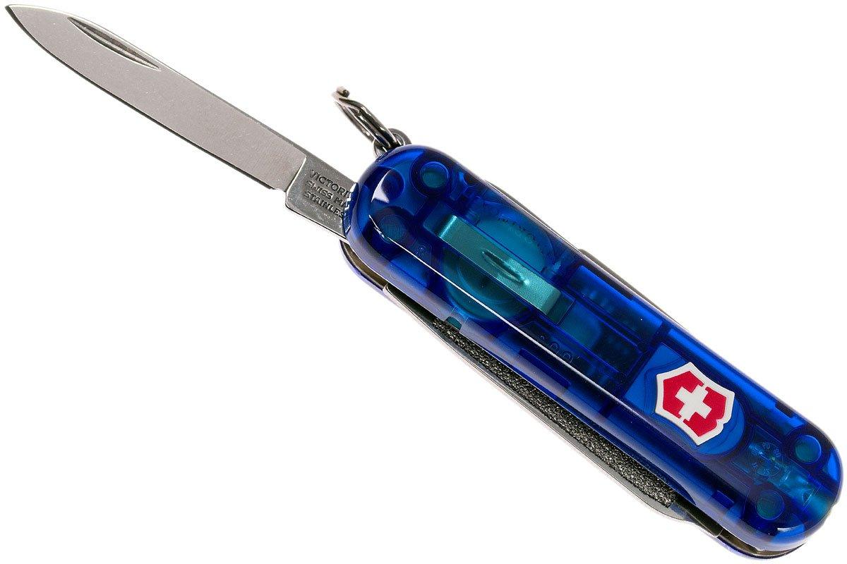 Navaja Victorinox mini 7 usos Swiss Lite con linterna azul