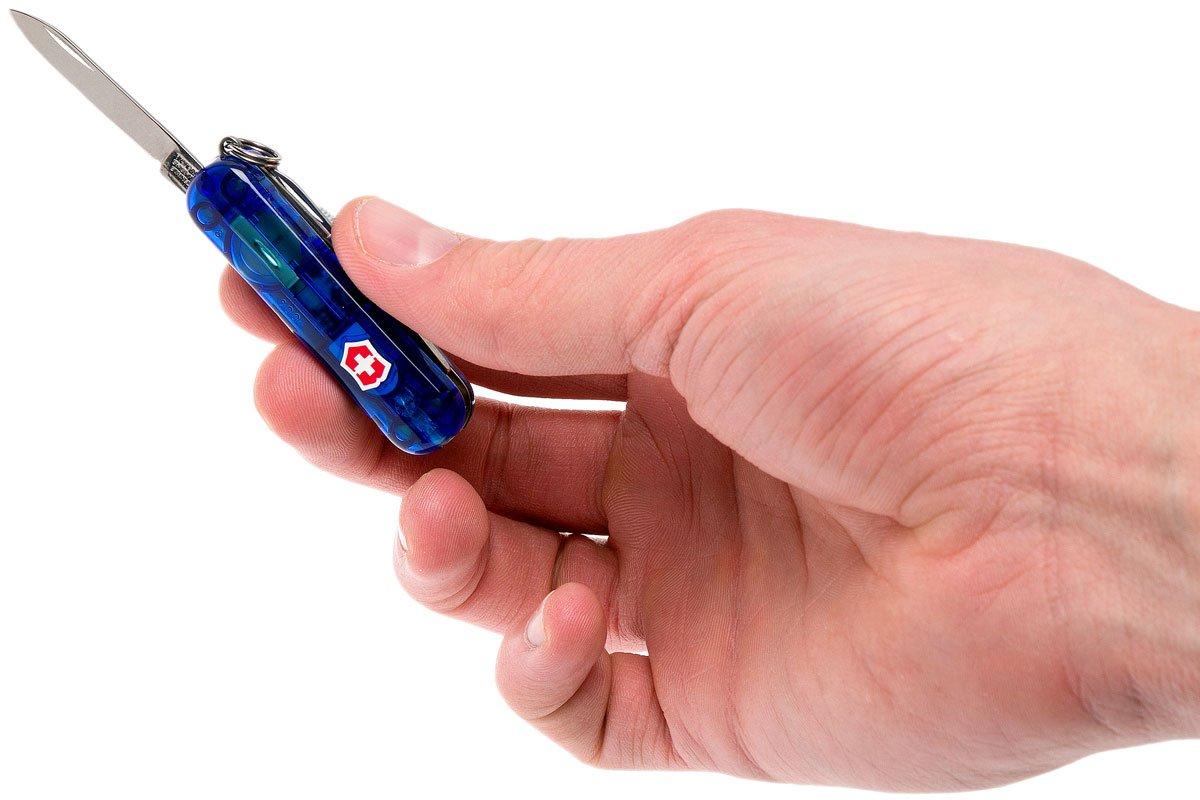 Victorinox, Signature Lite, coltellino svizzero (7 funzioni, penna a sfera,  LED) color argento trasparente