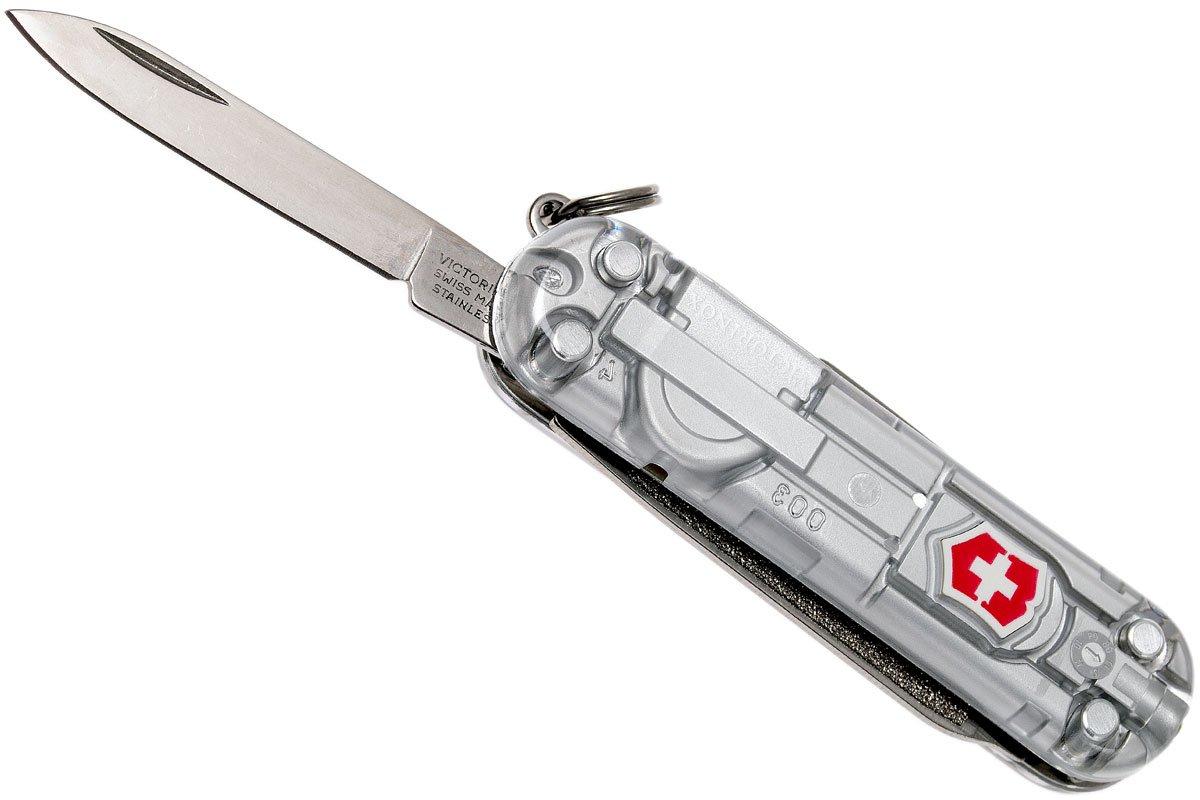 Victorinox, Signature Lite, coltellino svizzero (7 funzioni, penna a sfera,  LED) color argento trasparente : : Sport e tempo libero