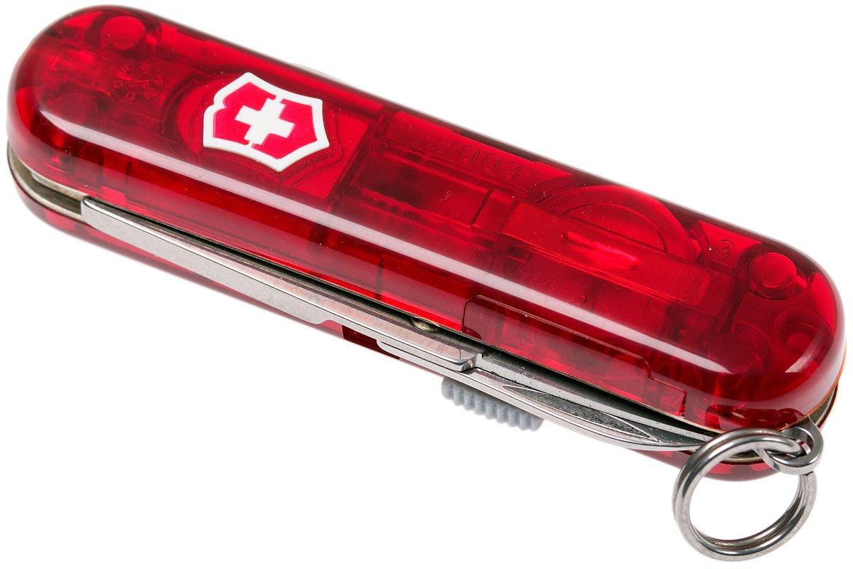 Victorinox Signature Lite, coltellino svizzero, rosso trasparente