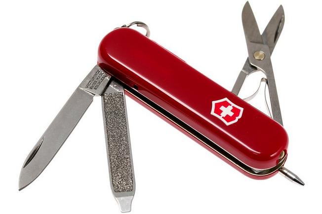 Victorinox, Signature Lite, coltellino svizzero (7 funzioni, penna a sfera,  LED) color argento trasparente