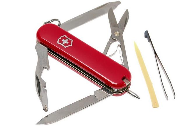  Victorinox Swiss Army Minichamp Pocket Knife, Red, 58mm : Tools  & Home Improvement