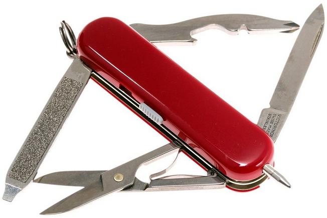  Victorinox Swiss Army Minichamp Pocket Knife, Red, 58mm : Tools  & Home Improvement