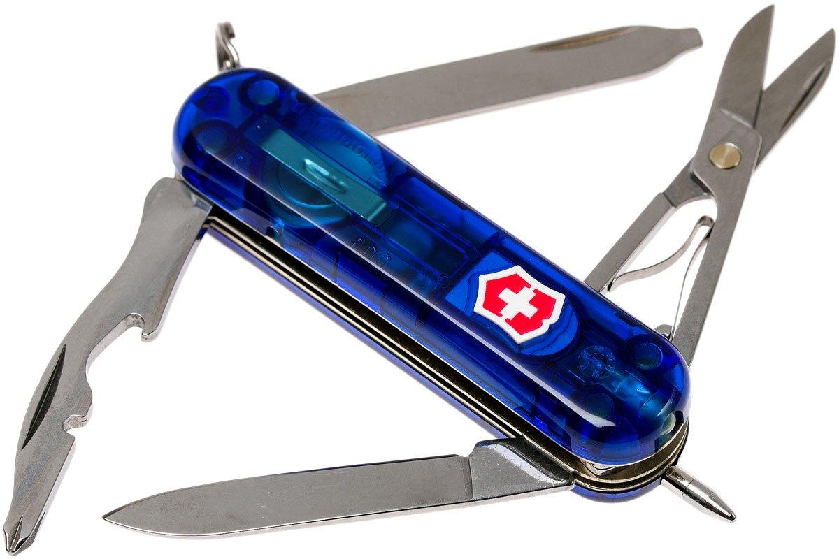 Victorinox Midnite Manager Swiss pocket knife transparant blue