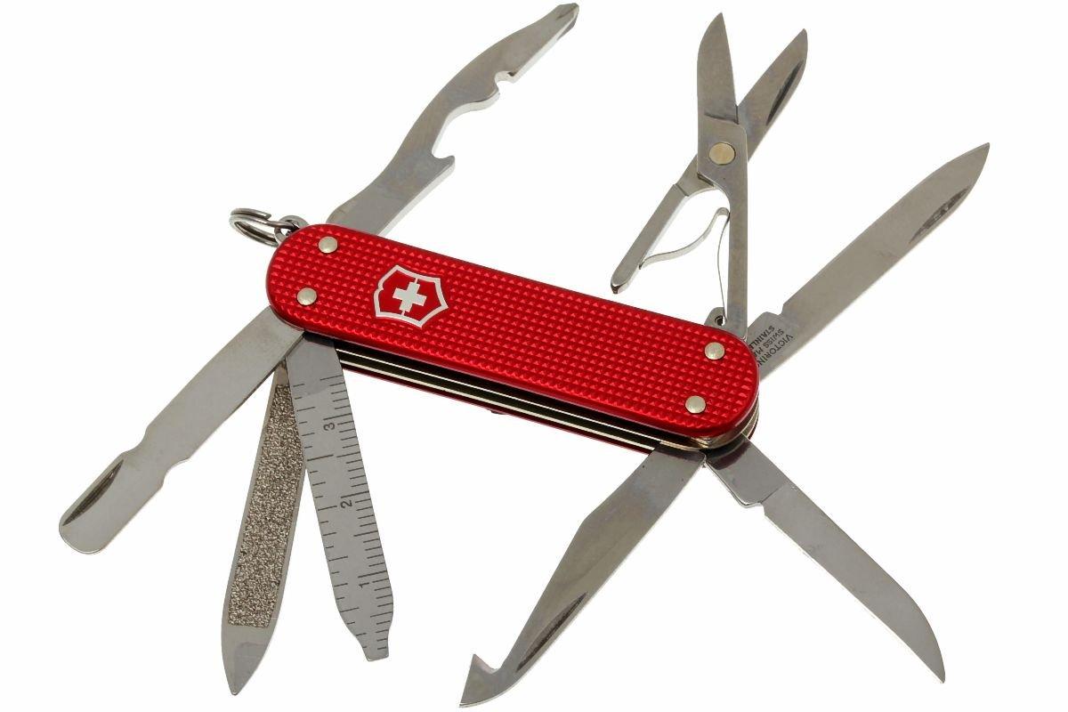  Victorinox Swiss Army Minichamp Pocket Knife, Red, 58mm : Tools  & Home Improvement