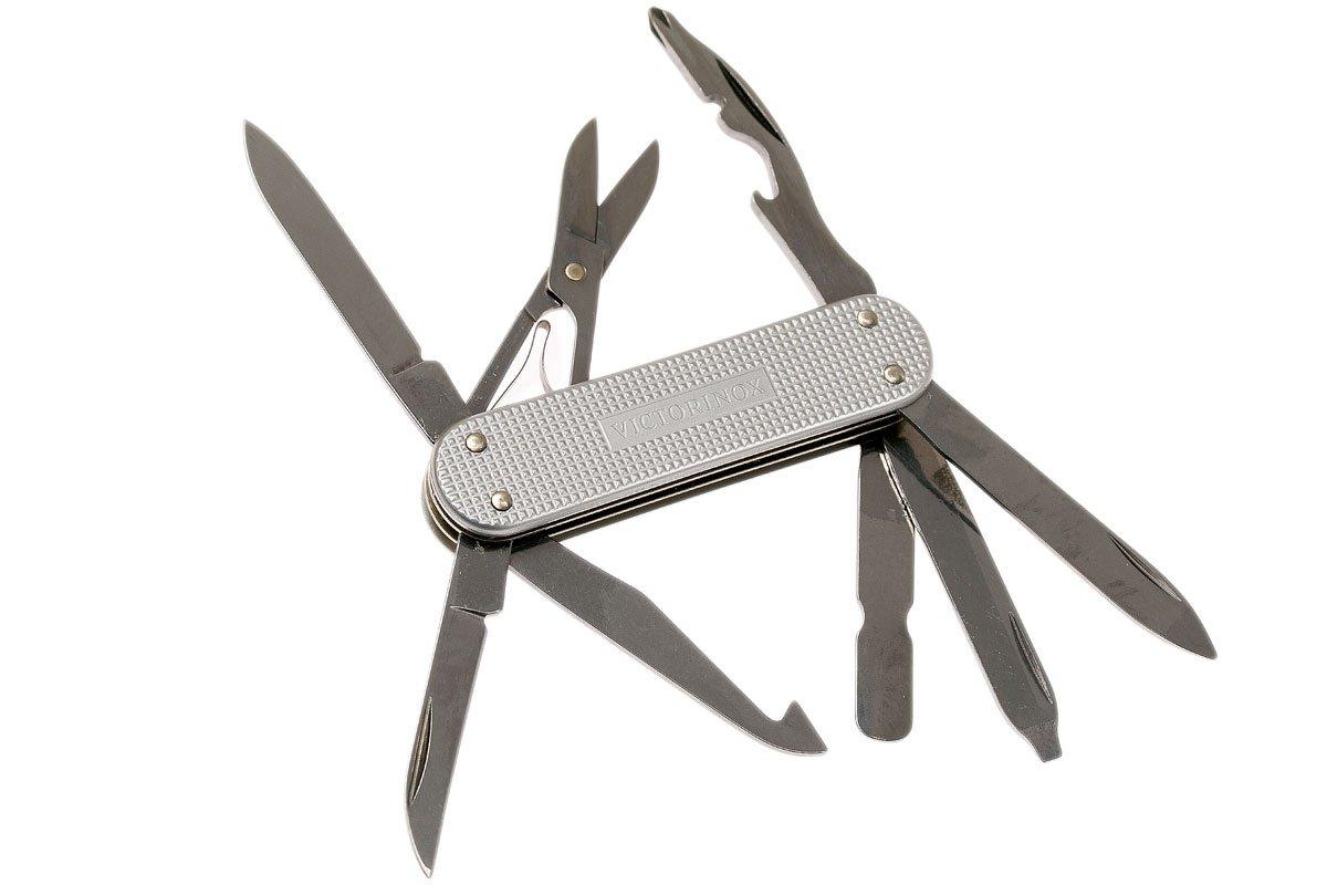  Victorinox Mini Champ Silver Alox - Swiss Army Pocket Knife 58  mm - 14 Tools : Tools & Home Improvement