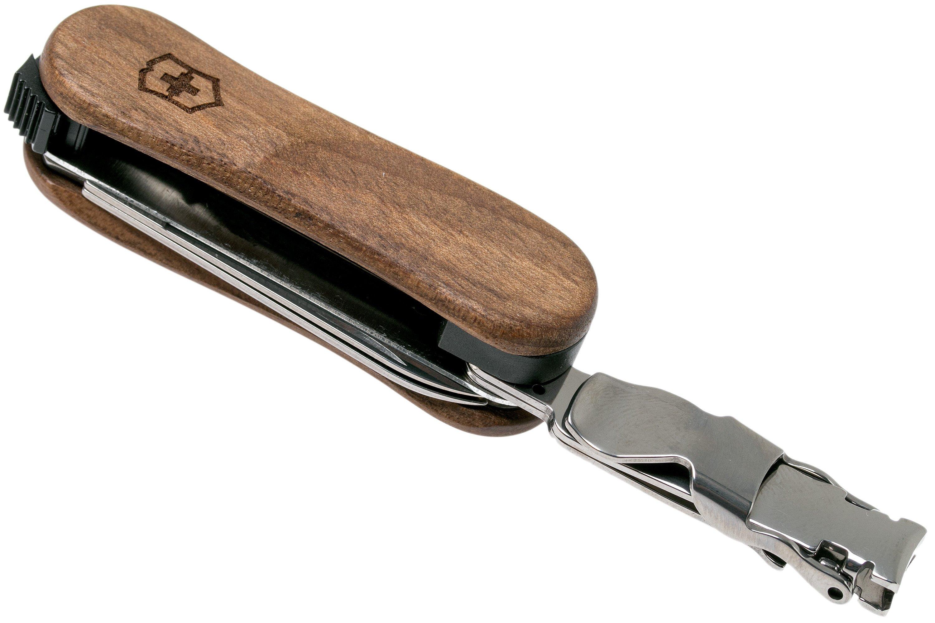 Victorinox Nail Clip 580 Walnut Wood Swiss army knife - 6 functions - with  nail clipper