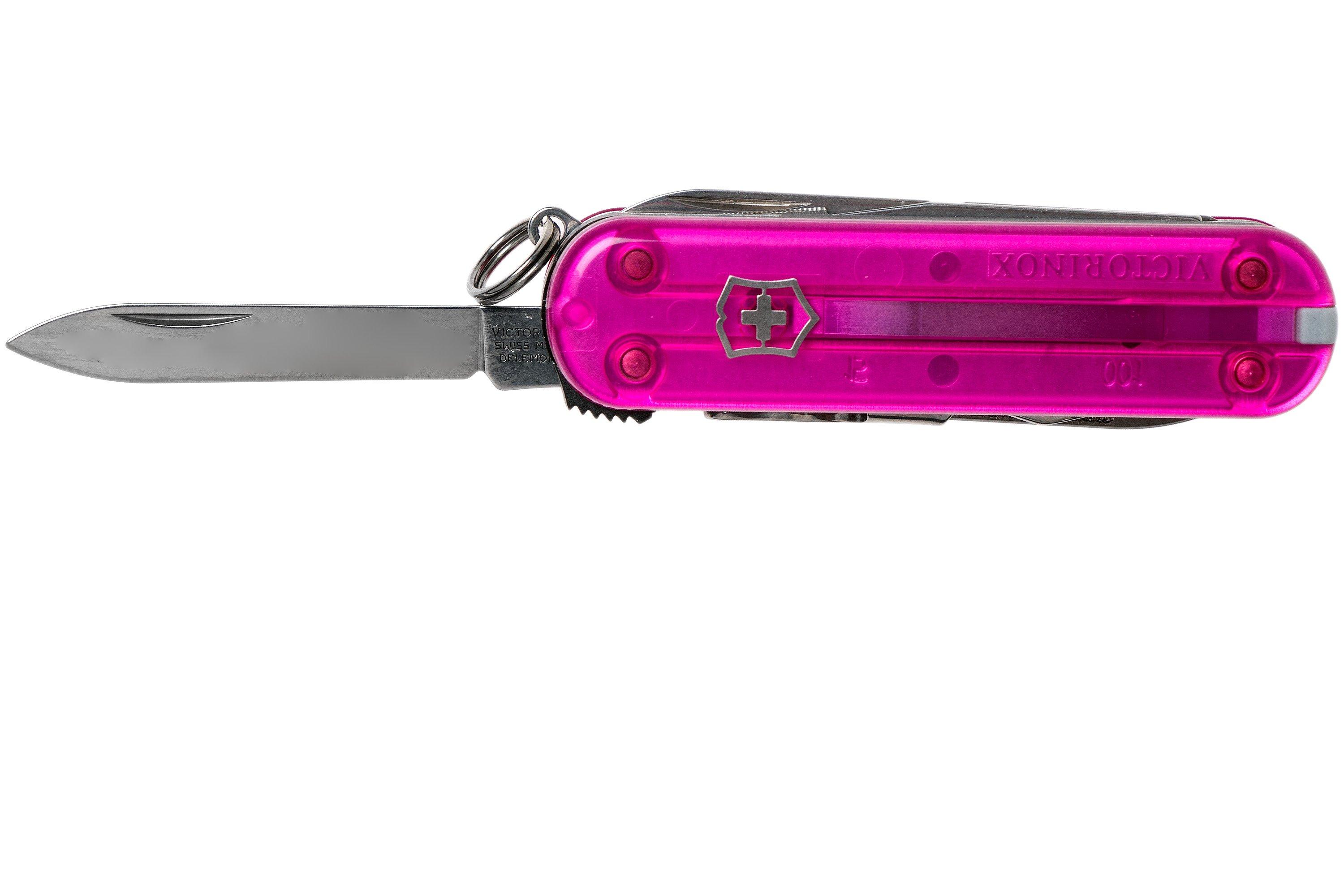 Victorinox Nail Clip 580 translucent pink Swiss pocket knife