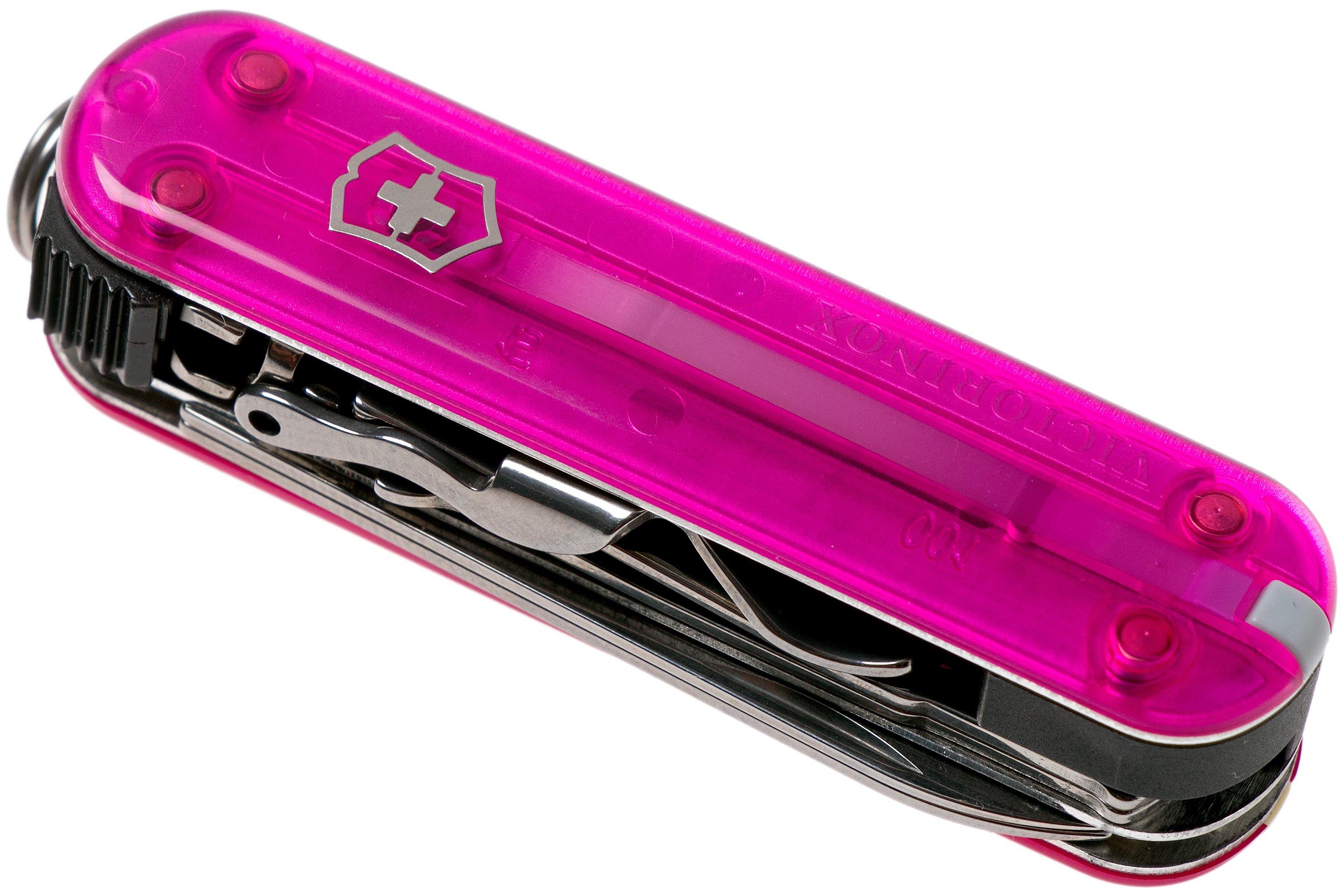 Victorinox Nail Clip 580 translucent pink 0.6463.T5 Swiss pocket knife