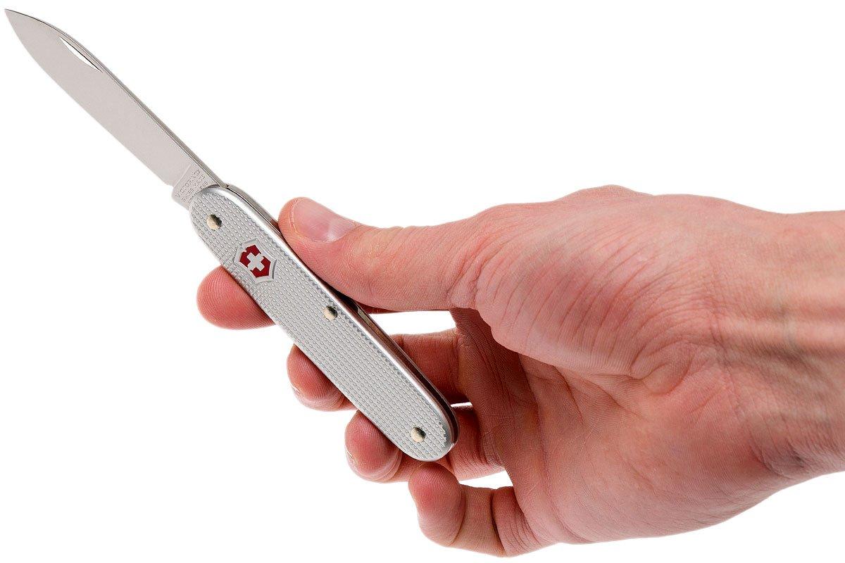 Victorinox Alox 0.8000.26 – Coltellino svizzero multiuso scanalato, colore:  argento