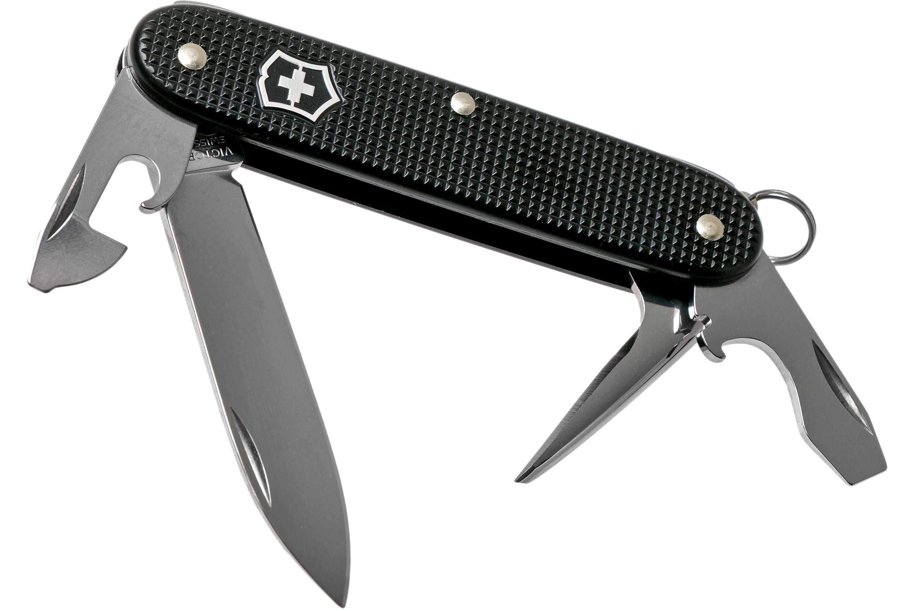  Victorinox Pioneer Alox Swiss Army Knife, 8 Function Swiss Made Pocket  Knife with Reamer, Key Ring, Can Opener and Large Blade - Black :  Everything Else