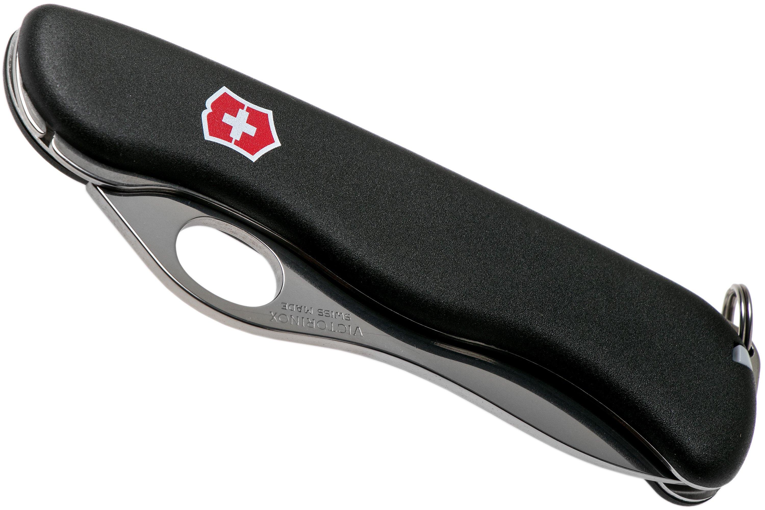 Victorinox, Sentinel One Hand, coltellino svizzero (4 funzioni, grande lama  bloccabile a una mano) colore nero