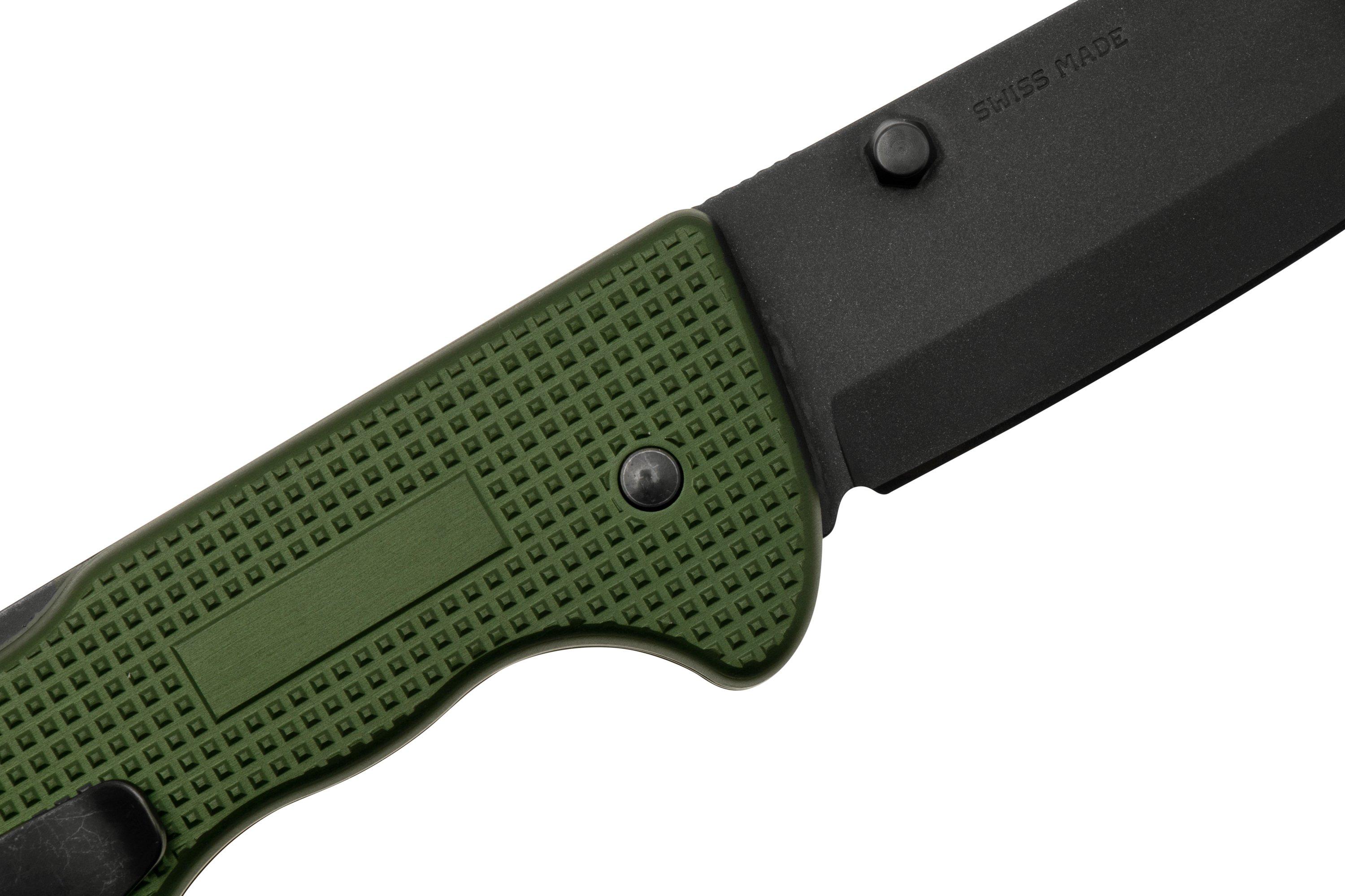 Victorinox Evoke 0.9425.DS24 Olive Green Alox, Clip Point Black