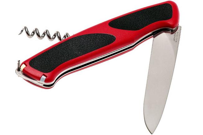 Coltello svizzero Victorinox Rangergrip 52 5 funzioni rosso e nero con lama  bloccabile manico sintetico 0.9523.