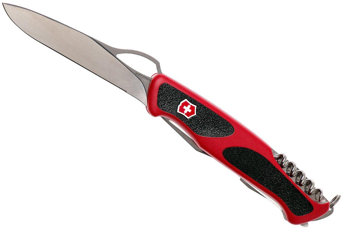  Victorinox Ranger Grip Swiss Army Knife, 12 Function Swiss  Made Pocket Knife with Wood Saw, Large Lock Blade and Toothpick - Ranger 79  Grip Red/Black : Sports & Outdoors