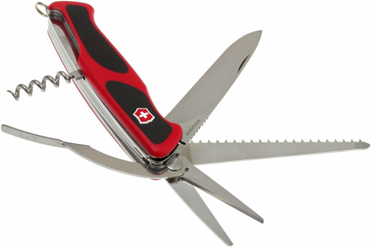 0.9713.C-2-X2 Red/Black VICTORINOX Ranger Grip 71 Gardener Folding Knife 