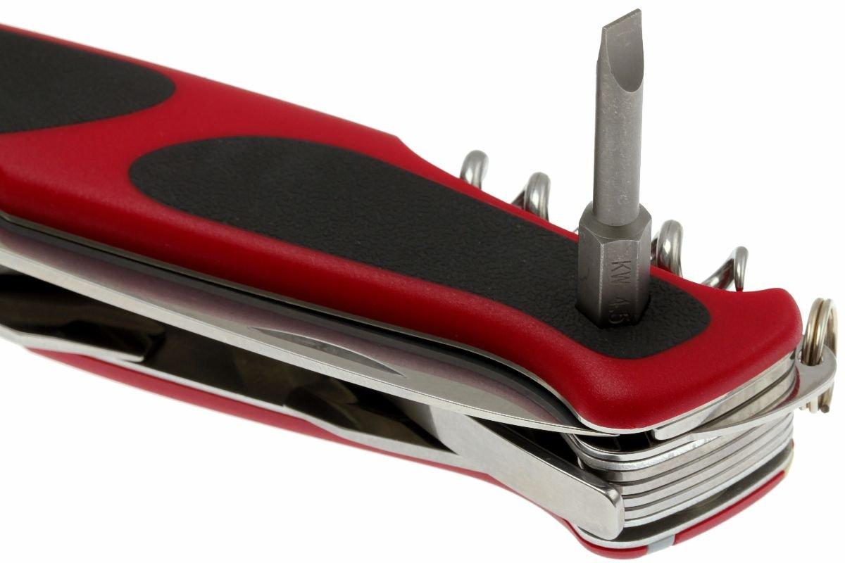 Navaja suiza Victorinox Ranger Grip 74 0.9723.CB1 Roja/Negra, 14 funciones  Incluye una hoja bloqueable