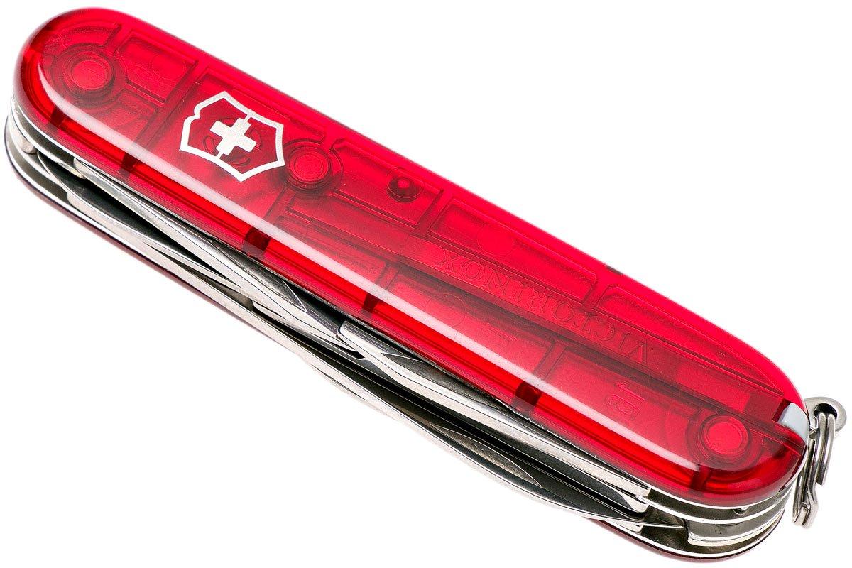 Victorinox Climber, Schweizer Taschenmesser, transparent rot .