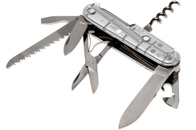 Victorinox Huntsman, coltellino svizzero, argento trasparente