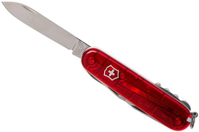 Victorinox Huntsman, coltellino svizzero, rosso trasparente