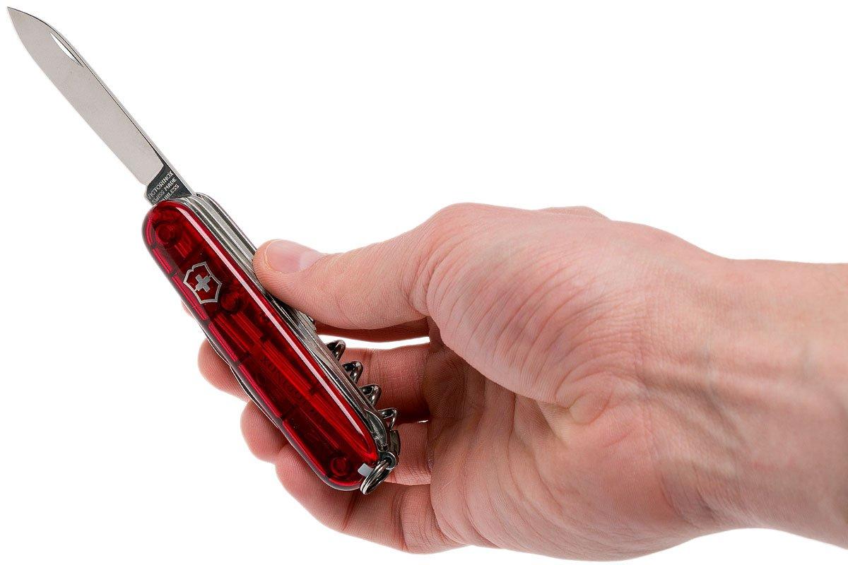 Victorinox Huntsman Swiss Pocket Knife Transparant Red Advantageously Shopping At