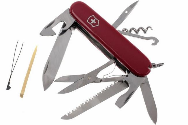 Victorinox Huntsman Swiss Army Knife and Leather Clip Pouch Set at Swiss  Knife Shop