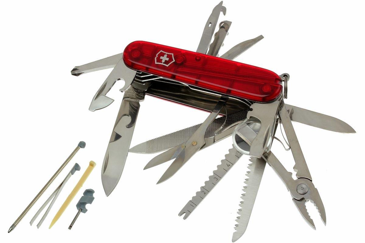 NAVAJA VICTORINOX SWISSCHAMP ROJO TRANSLUCIDO 1.6795.T – Juveniashop2020