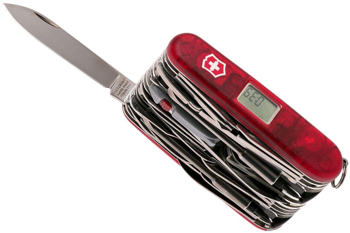 VICTORINOX Couteau Suisse fermant de poche multifonctions Swiss Champ Rouge