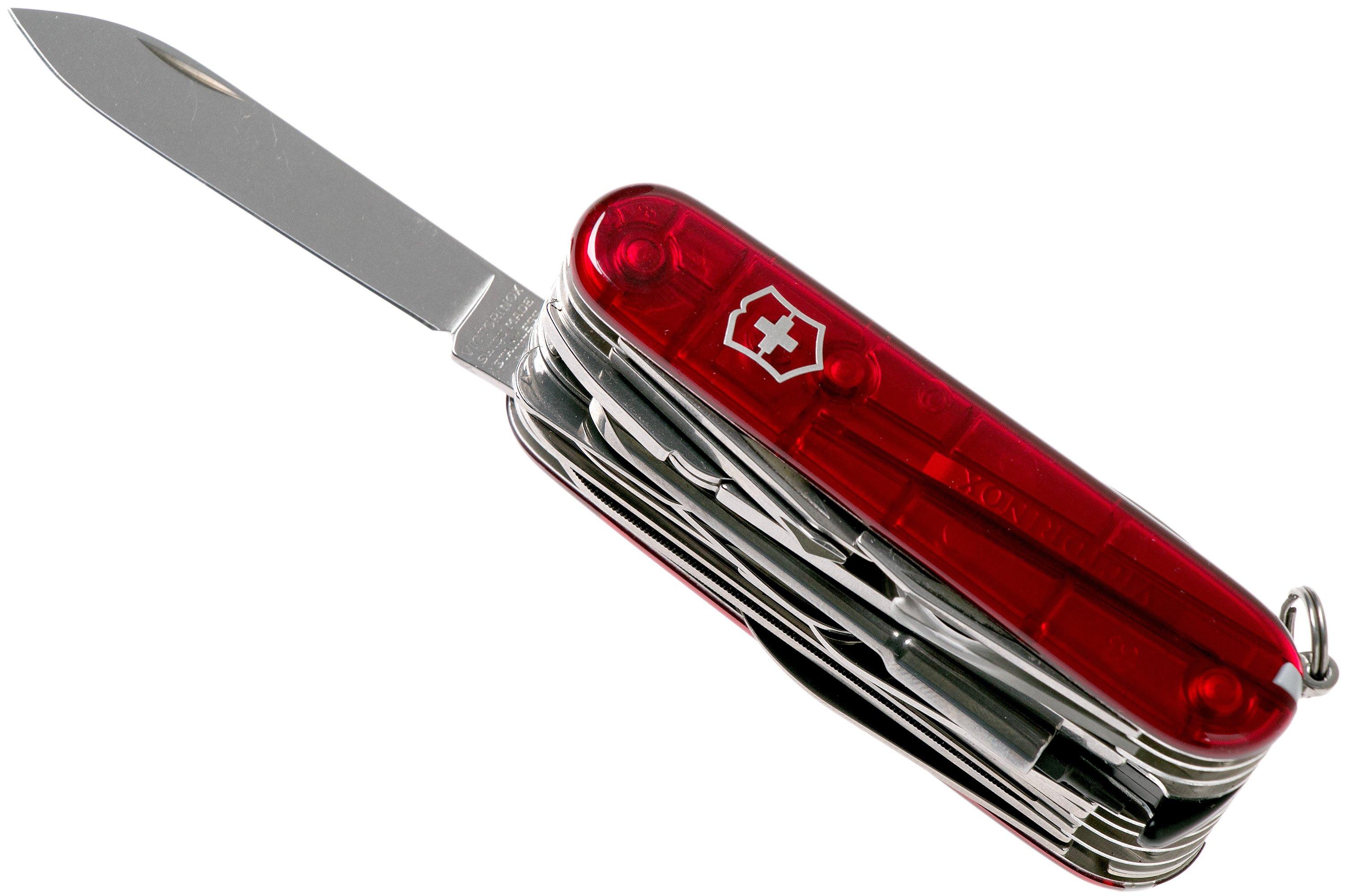 NAVAJA VICTORINOX SWISSCHAMP ROJO TRANSLUCIDO 1.6795.T