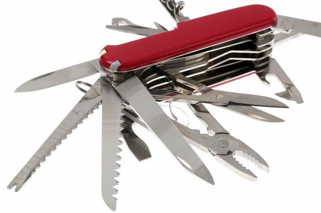 Victorinox Swiss Army Knife 91mm Red SwissChamp 33 Toolbox in Pocket 1.6795