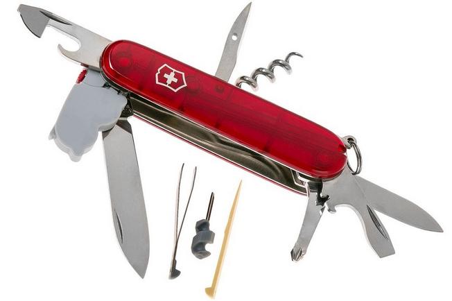 Victorinox Spartan Lite, Swiss pocket knife, transparant red