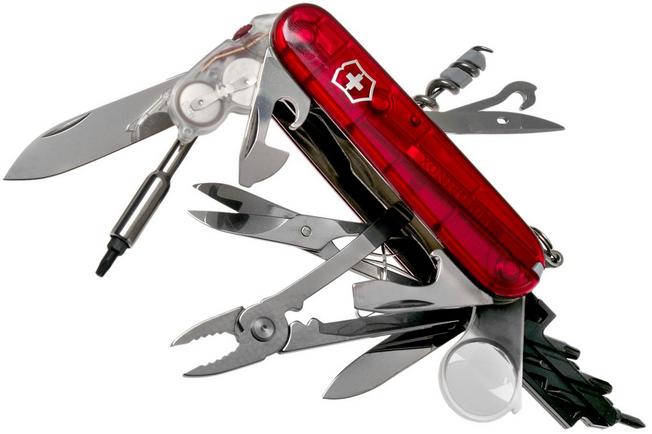 Victorinox CyberTool Lite, coltellino svizzero, rosso trasparente