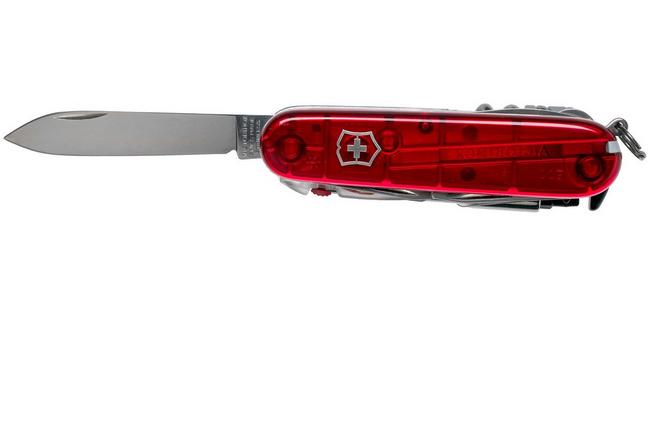 Victorinox Huntsman Lite, Swiss pocket knife, transparant red