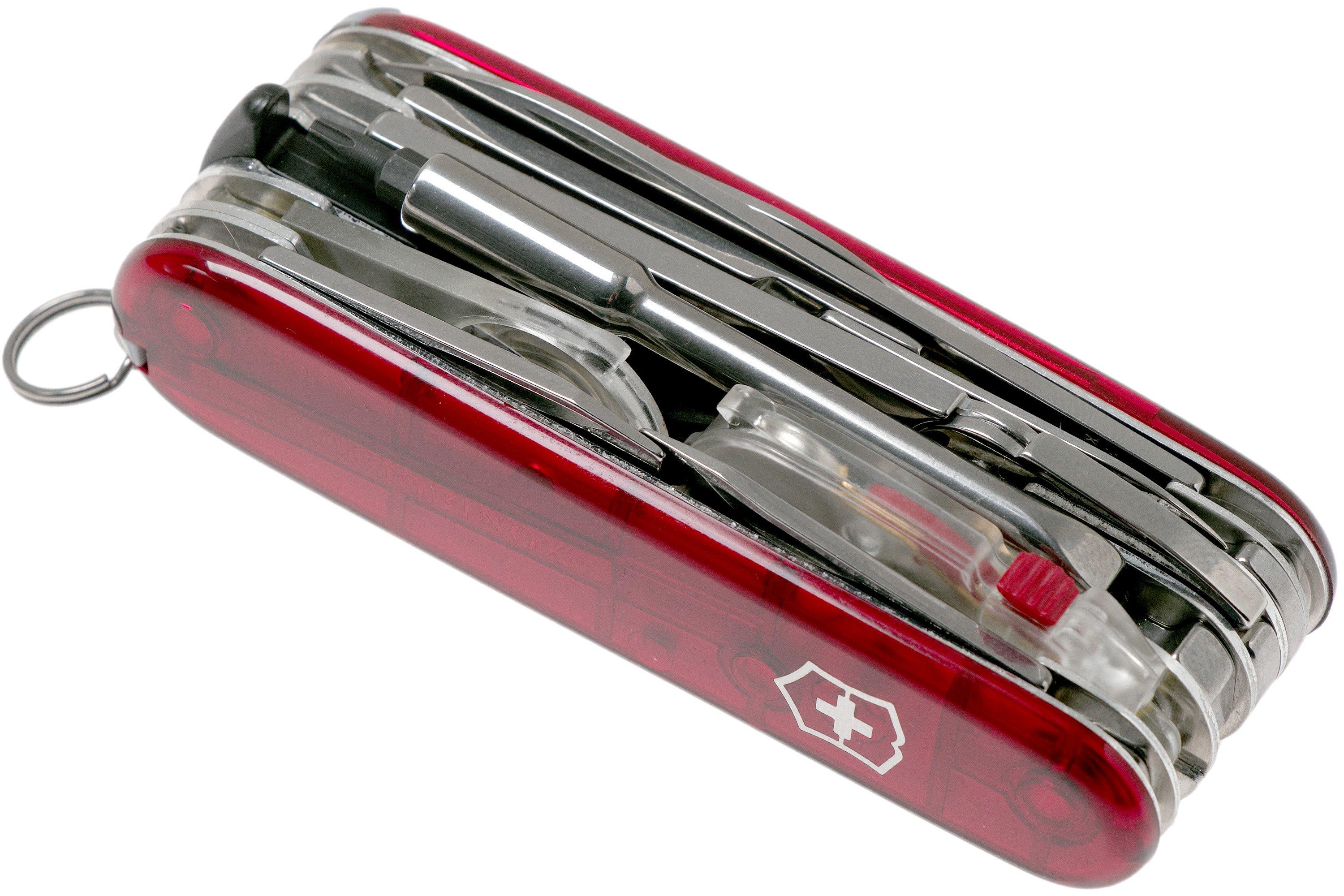 Transparent　Victorinox　29　Functions,　CyberTool　With　Red