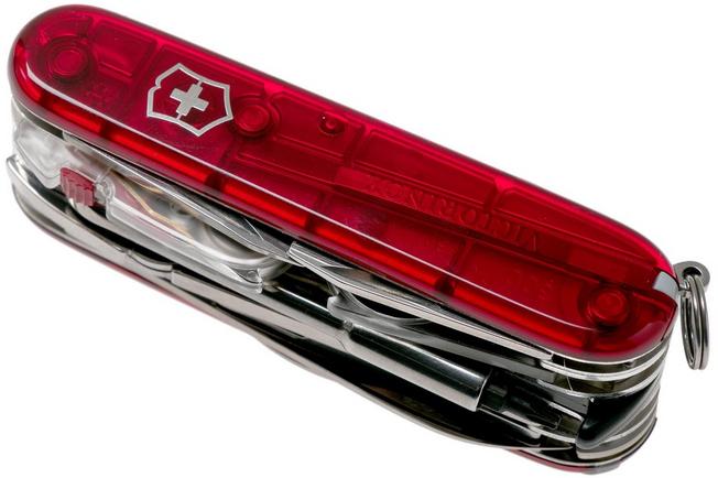 Victorinox Spartan Lite, Swiss pocket knife, transparant red