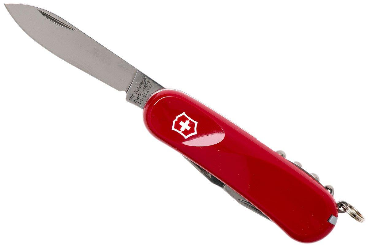  Victorinox Evolution 10 Grip Swiss Army Knife, 13 Function  Swiss Made Pocket Knife with Large Blade, Screwdriver and Corkscrew -  Evolution 10 Grip Red/Black : Everything Else