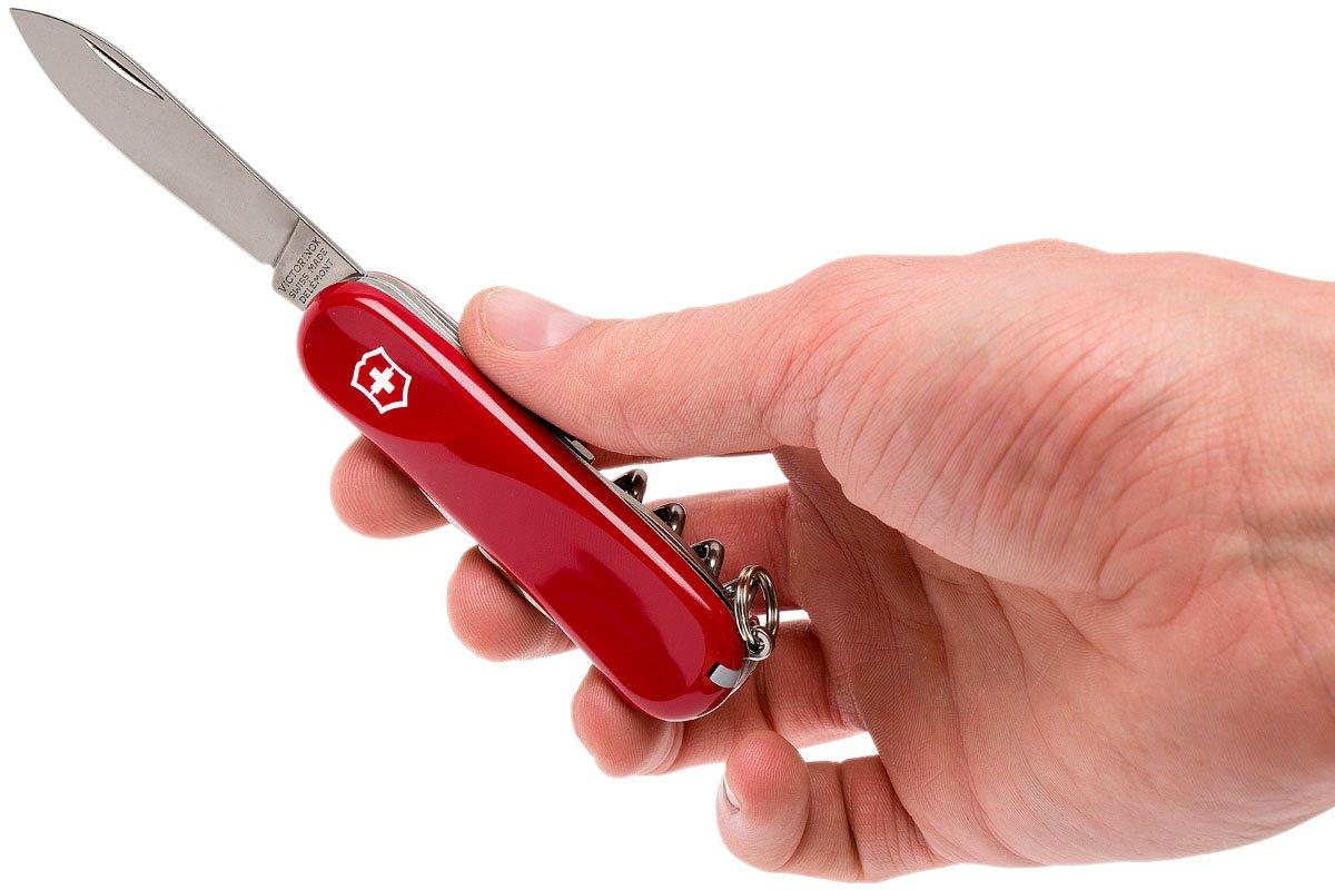  Victorinox Evolution 10 Grip Swiss Army Knife, 13 Function  Swiss Made Pocket Knife with Large Blade, Screwdriver and Corkscrew -  Evolution 10 Grip Red/Black : Everything Else