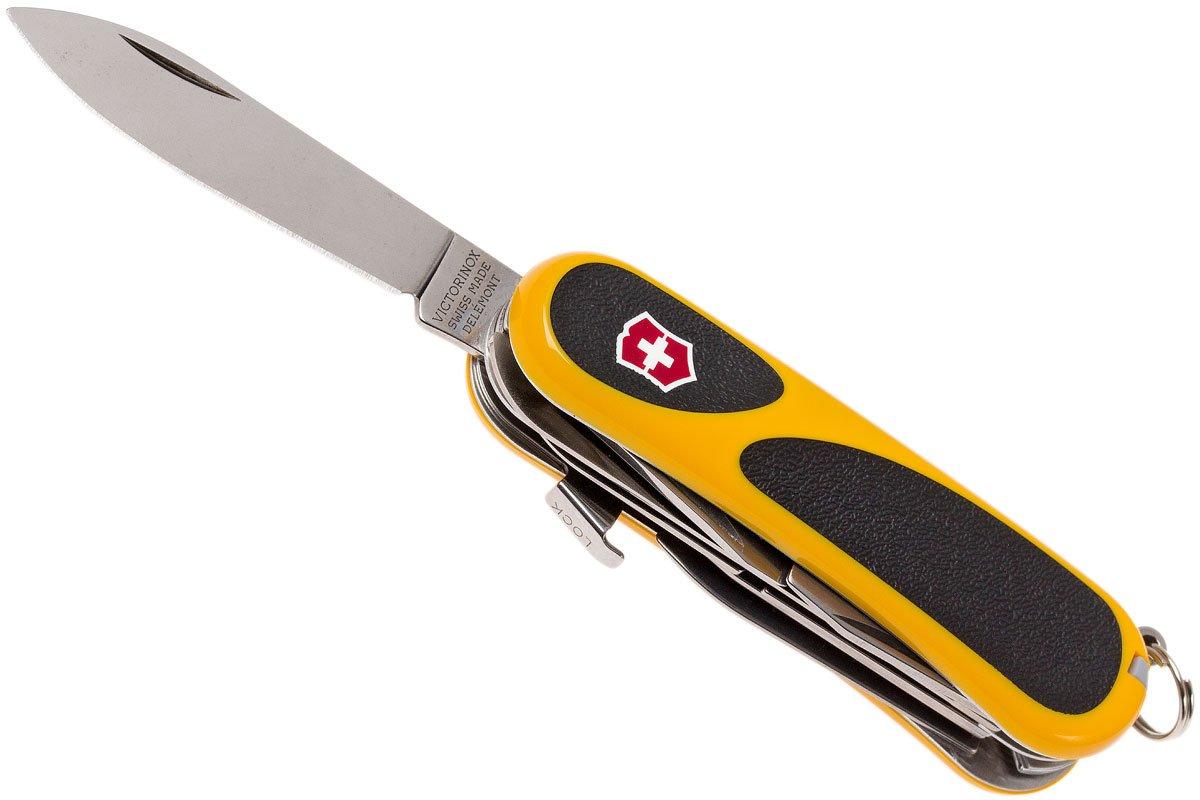 Victorinox Evolution S18 Delemont Swiss Army Knife – Locking Blade – Yellow  – Suncoast Golf Center & Academy