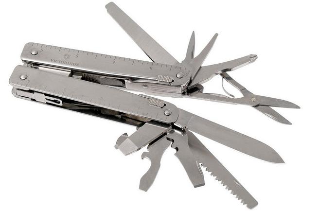 Herramienta Multiusos SwissTool, en un estuche de cuero Victorinox  VI-3.0323.L > Espadas y mas