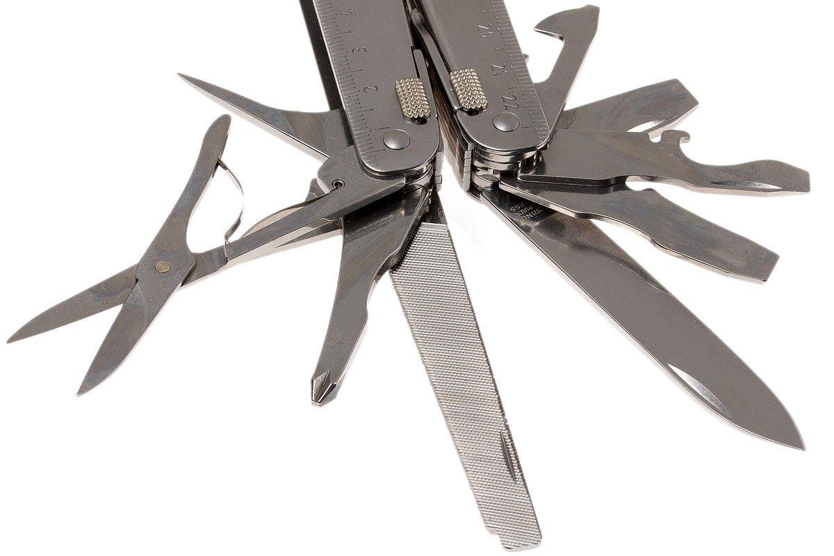 Victorinox SwissTool X Plus with ratchet, leather sheath